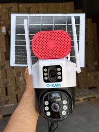 O-KAM-7015 3MP+3MP+5MP 4MM WİFİ  SOLAR  OKAM  Mobil Wi-Fi  kamera LED PANEL WİFİ - 2